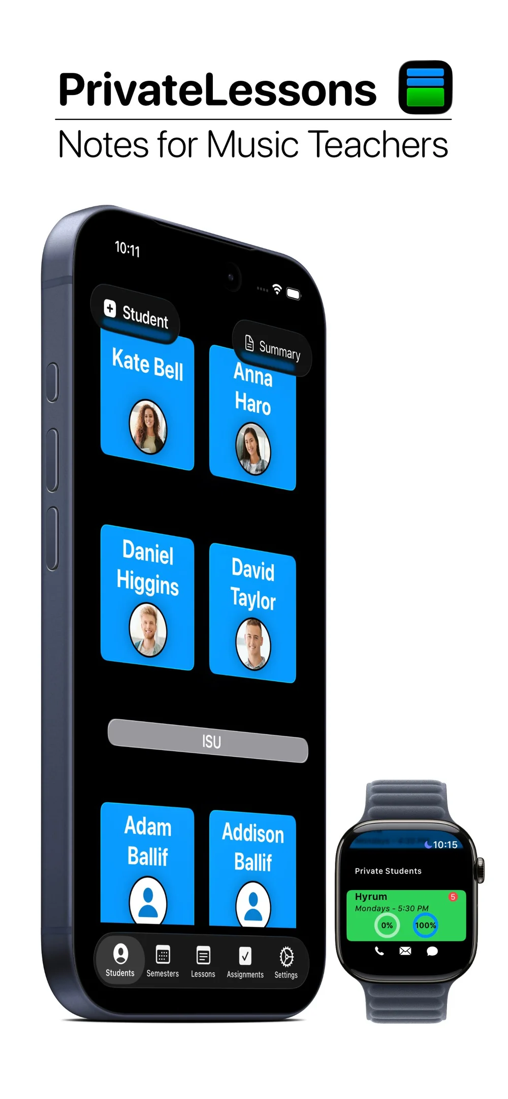 PrivateLessons for iPhone