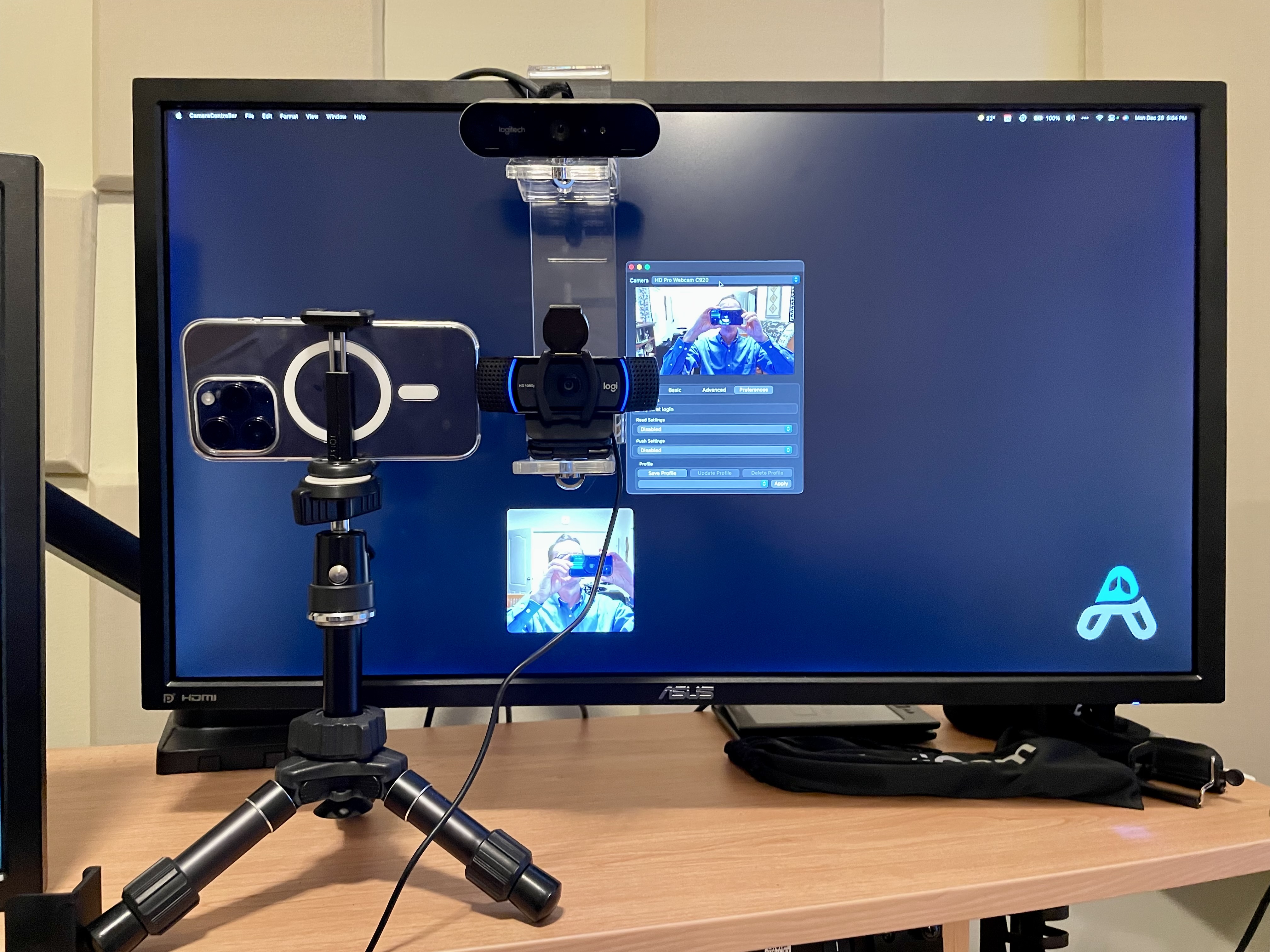 Webcam Setup - close